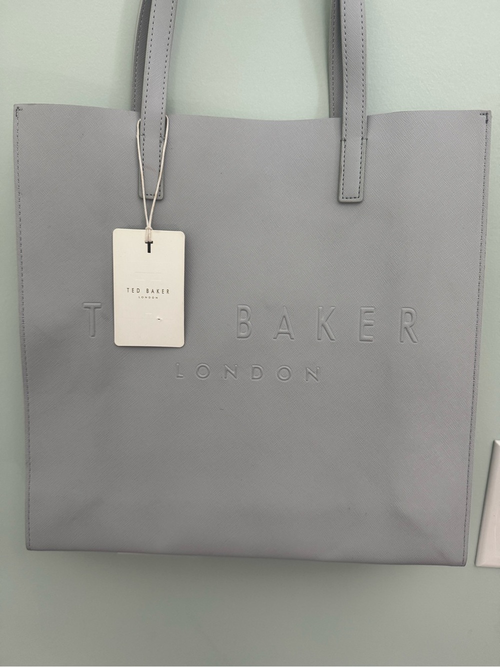 NWT Ted Baker Grey Soocon Large Icon Tote Bag Minor Defect